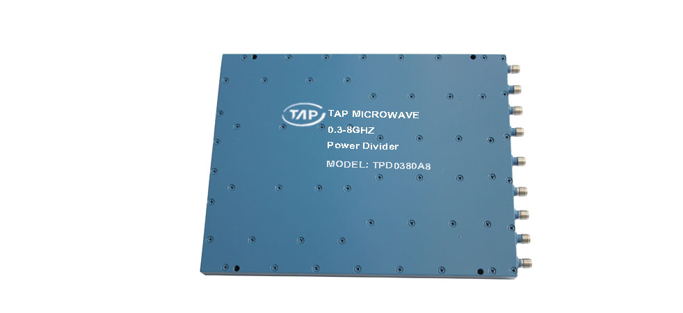 TPD0380A8 0.3-8GHz 8 way power divider